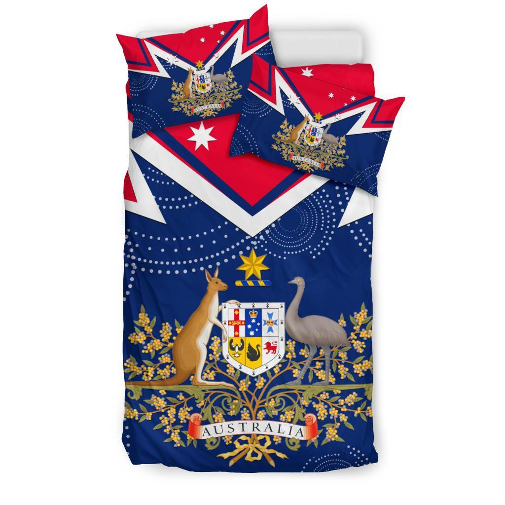 Bedding Set - Australian Coat Of Arms Flag Color - Vibe Hoodie Shop