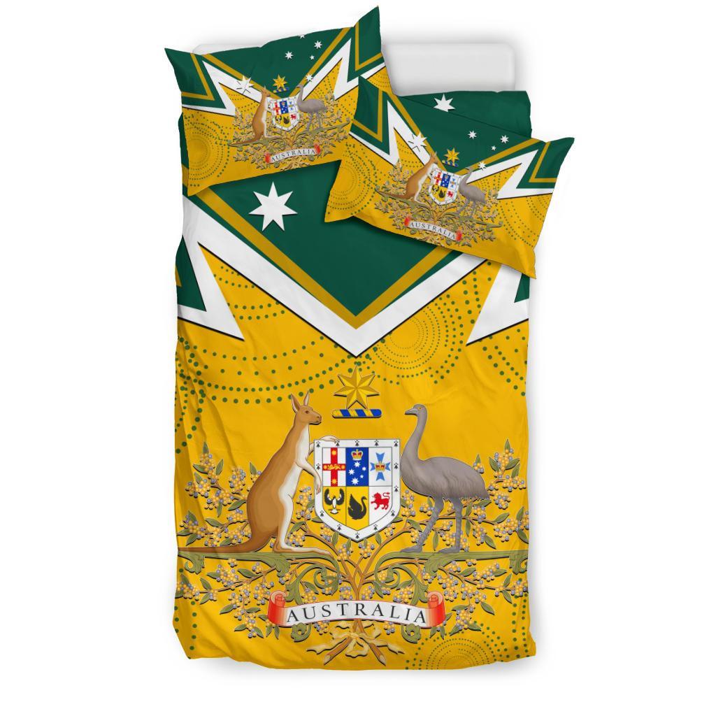 Bedding Set - Australian Coat Of Arms National Color - Vibe Hoodie Shop