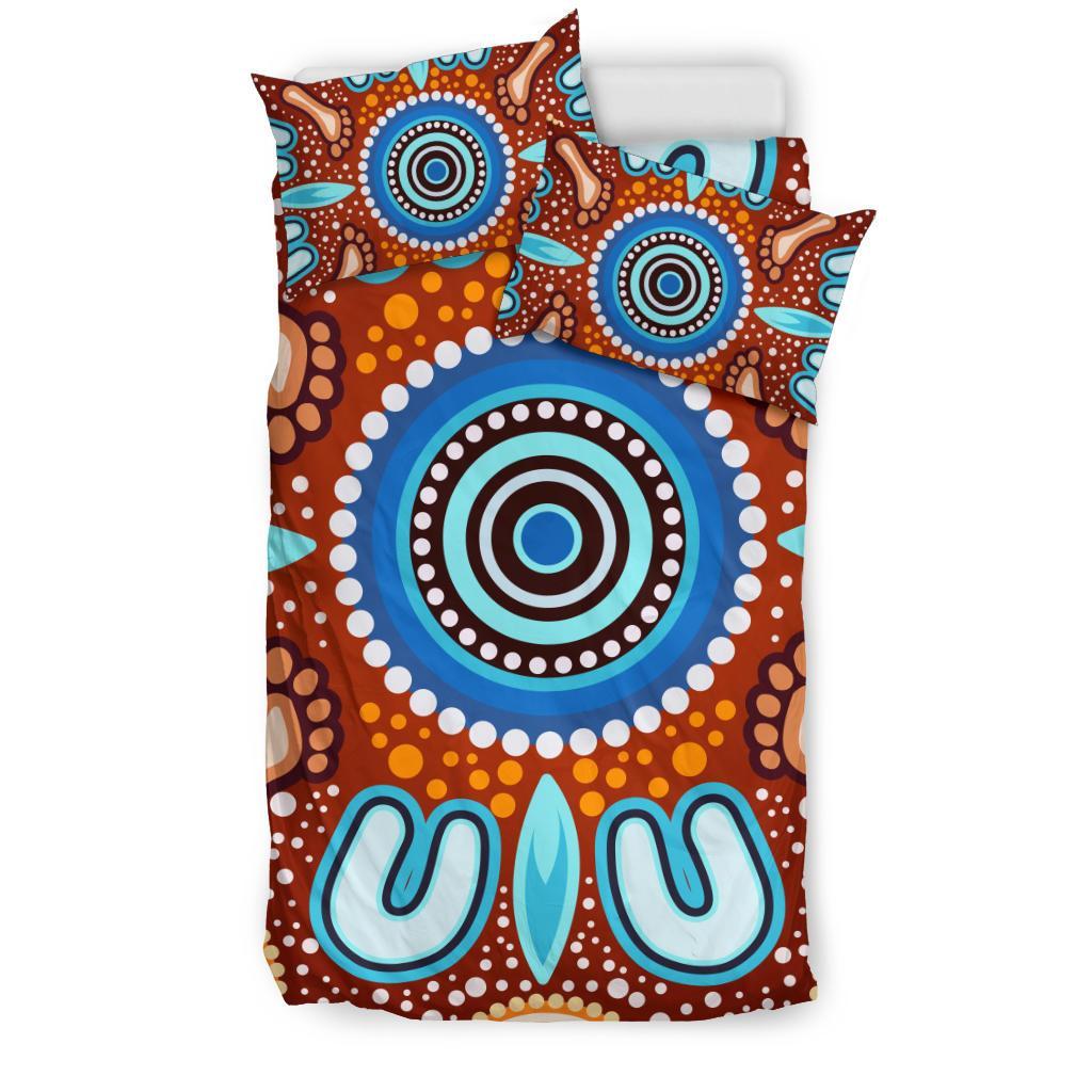 Aboriginal Bedding Set - Indigenous Circle Dot Painting Ver02 - Vibe Hoodie Shop