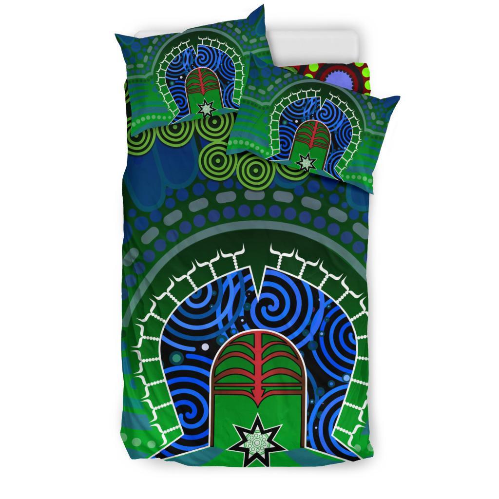 Torres Strait Bedding Set - Dhari And Dot Patterns - Vibe Hoodie Shop