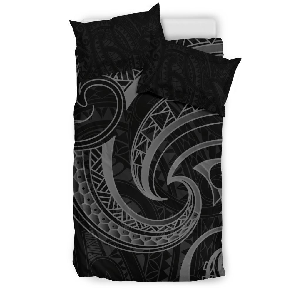 New Zealand Maori Mangopare Bedding Set Polynesian - Black - Vibe Hoodie Shop