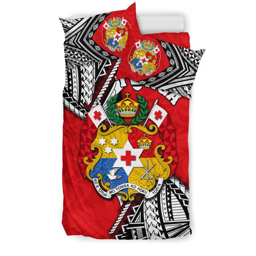 Tonga Rugby Bedding Set Polynesian Style Pinwheel - Vibe Hoodie Shop