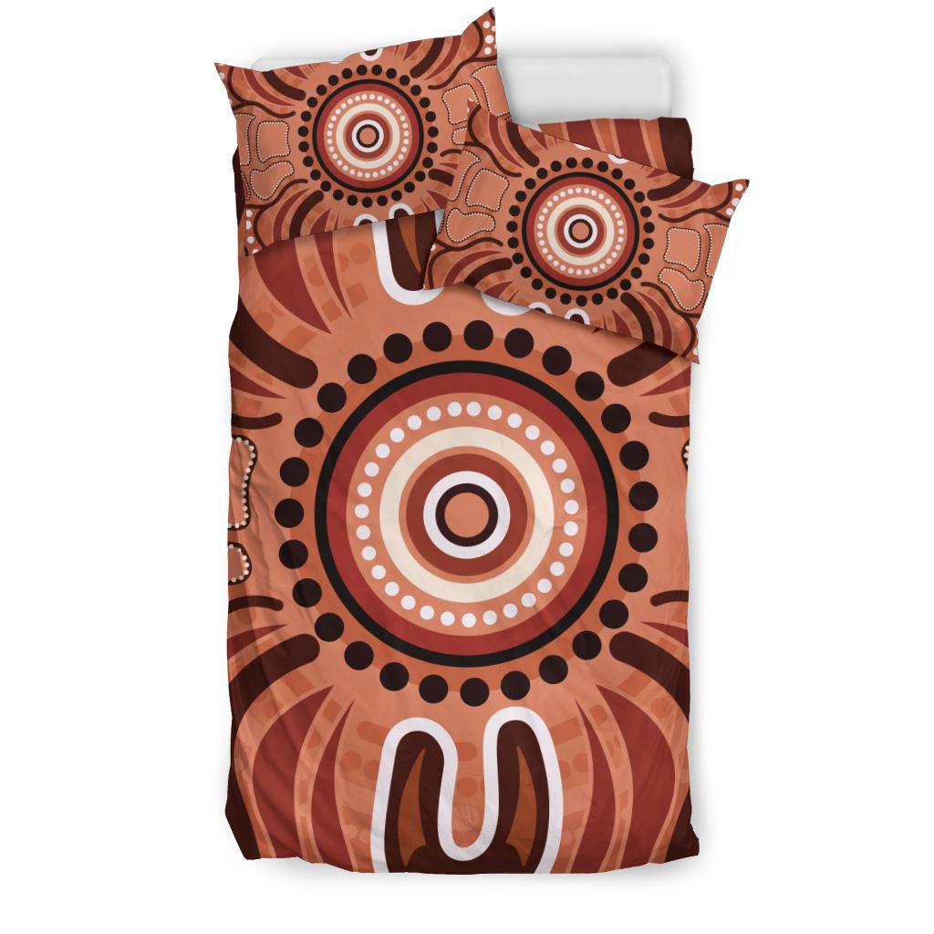 Aboriginal Bedding Set - Indigenous Art Patterns Ver02 - Vibe Hoodie Shop