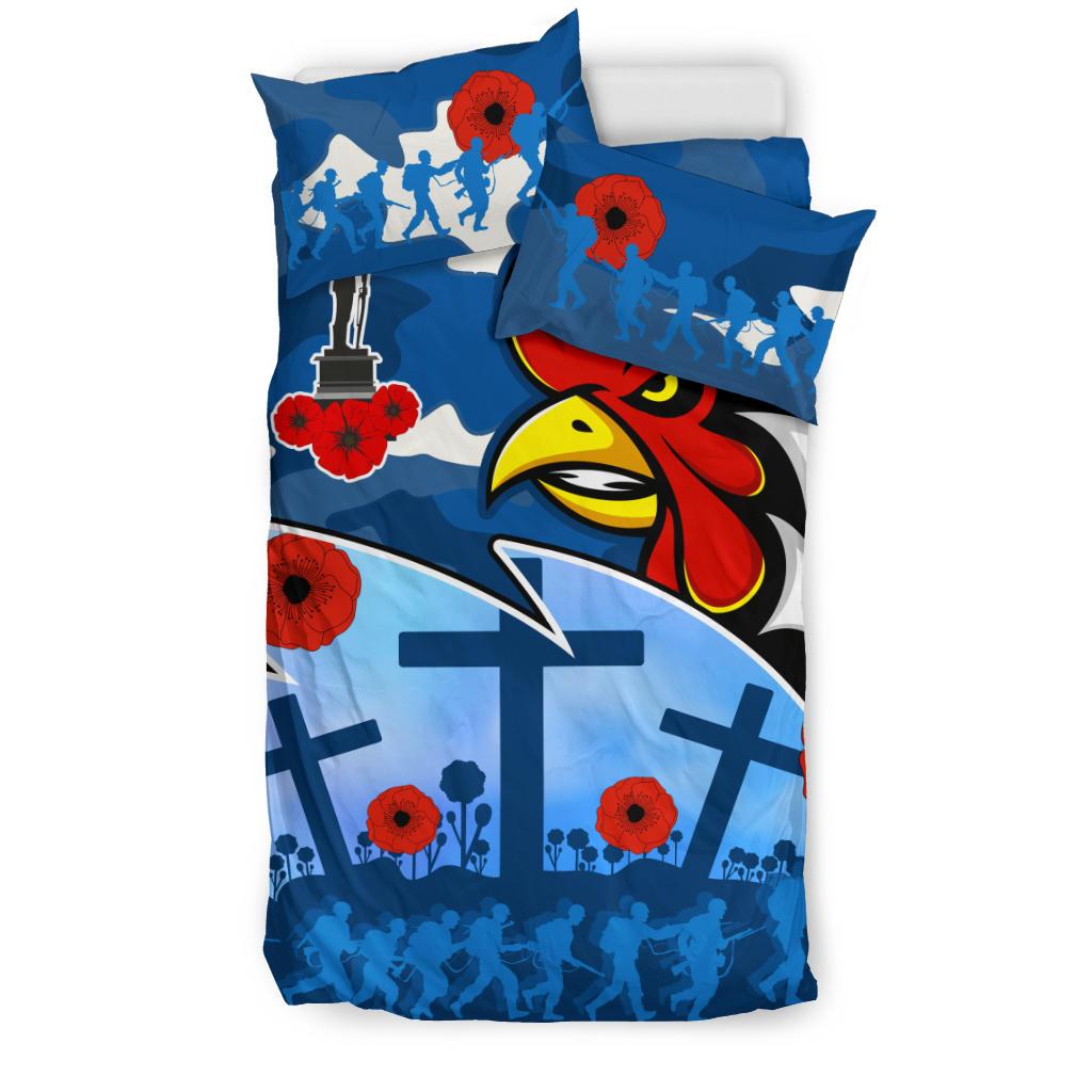 Roosters ANZAC Day Bedding Set Military - Blue - Vibe Hoodie Shop