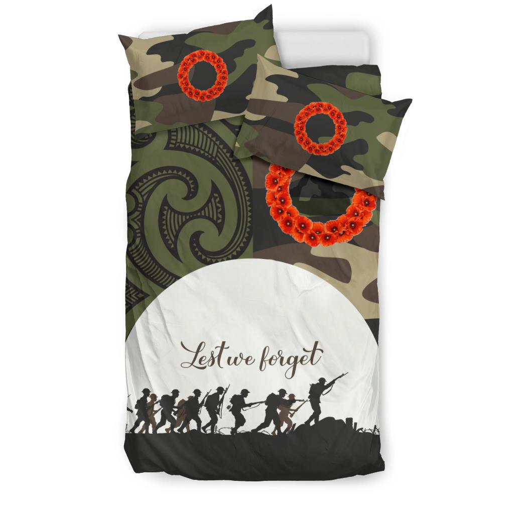 ANZAC Maori Bedding Set Lest For Get - Vibe Hoodie Shop