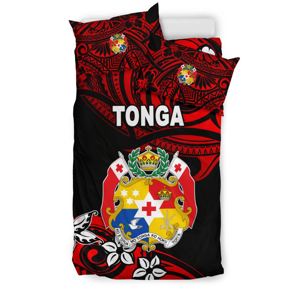Mate Ma'a Tonga Rugby Bedding Set Polynesian Unique Vibes - Red - Vibe Hoodie Shop