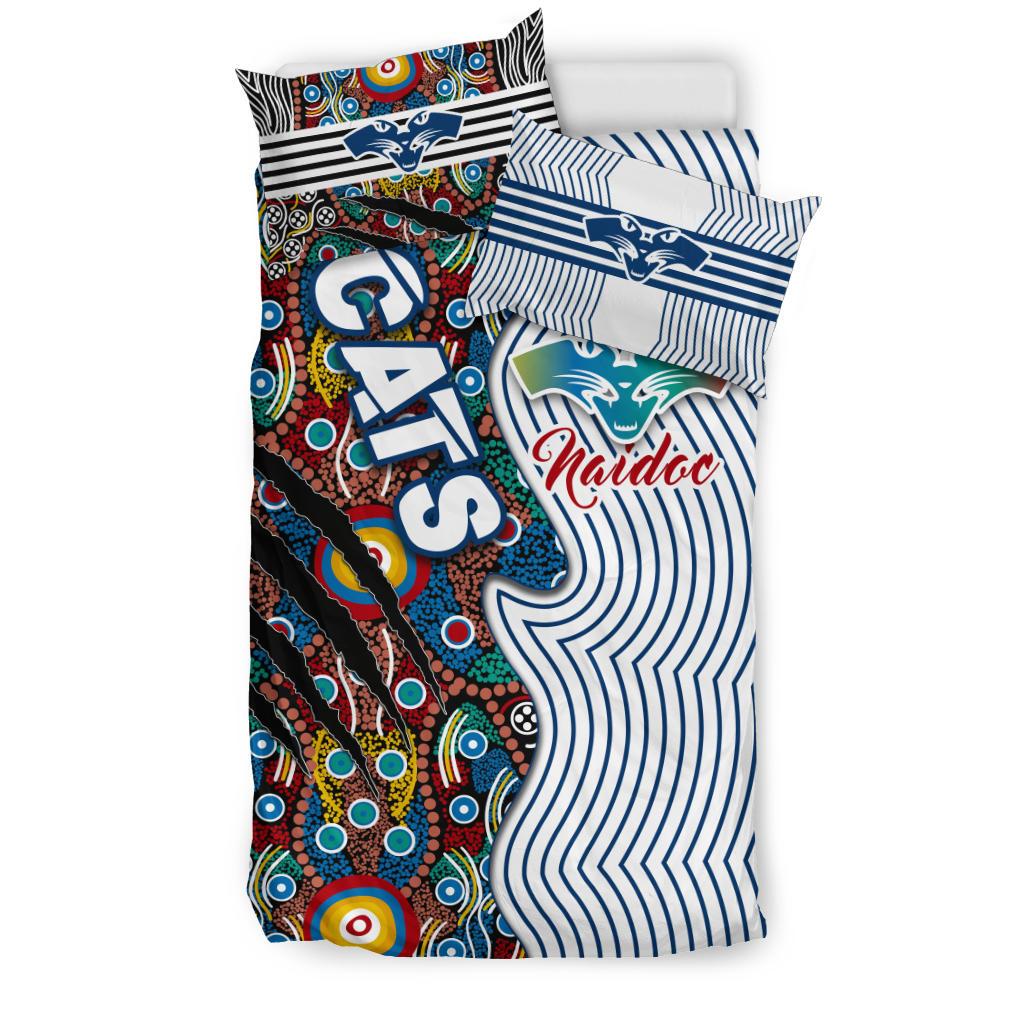 Geelong NAIDOC Week Bedding Set Cats Indigenous Version Special - Vibe Hoodie Shop