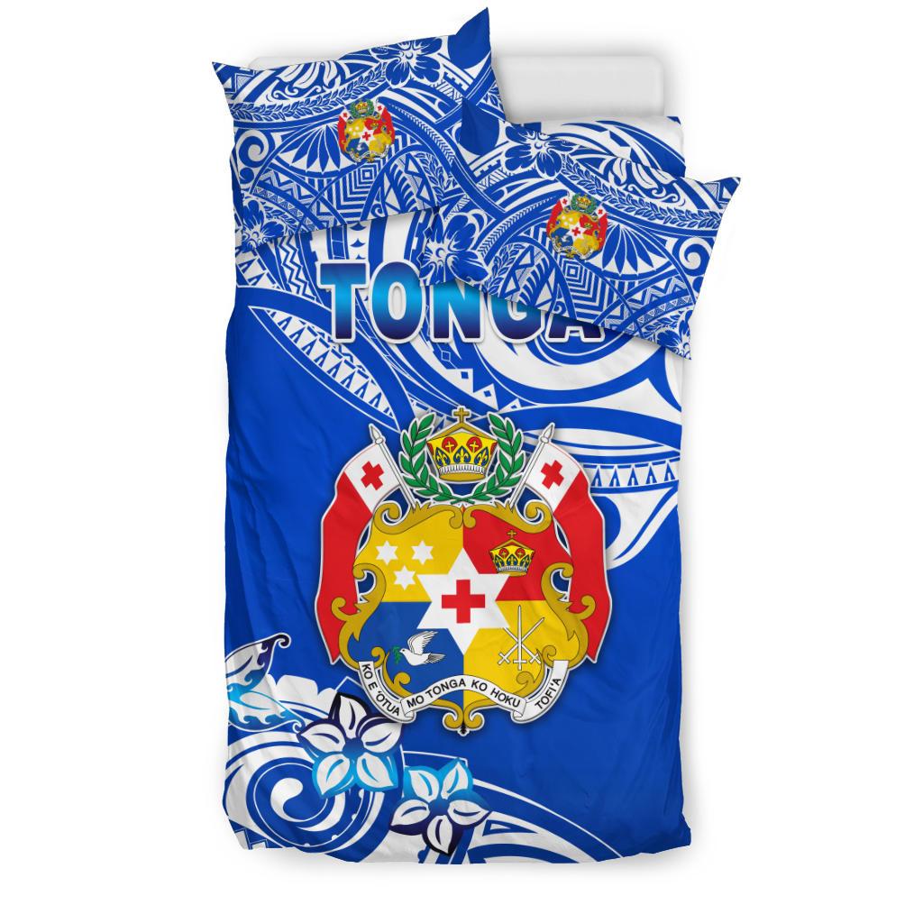 Mate Ma'a Tonga Rugby Bedding Set Polynesian Unique Vibes Blue - Vibe Hoodie Shop