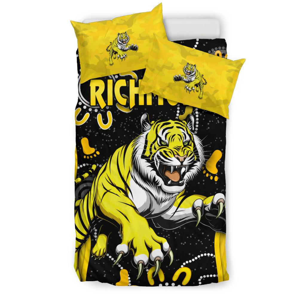 Richmond Football Bedding Set Tigers ANZAC Day Unique Indigenous - Vibe Hoodie Shop