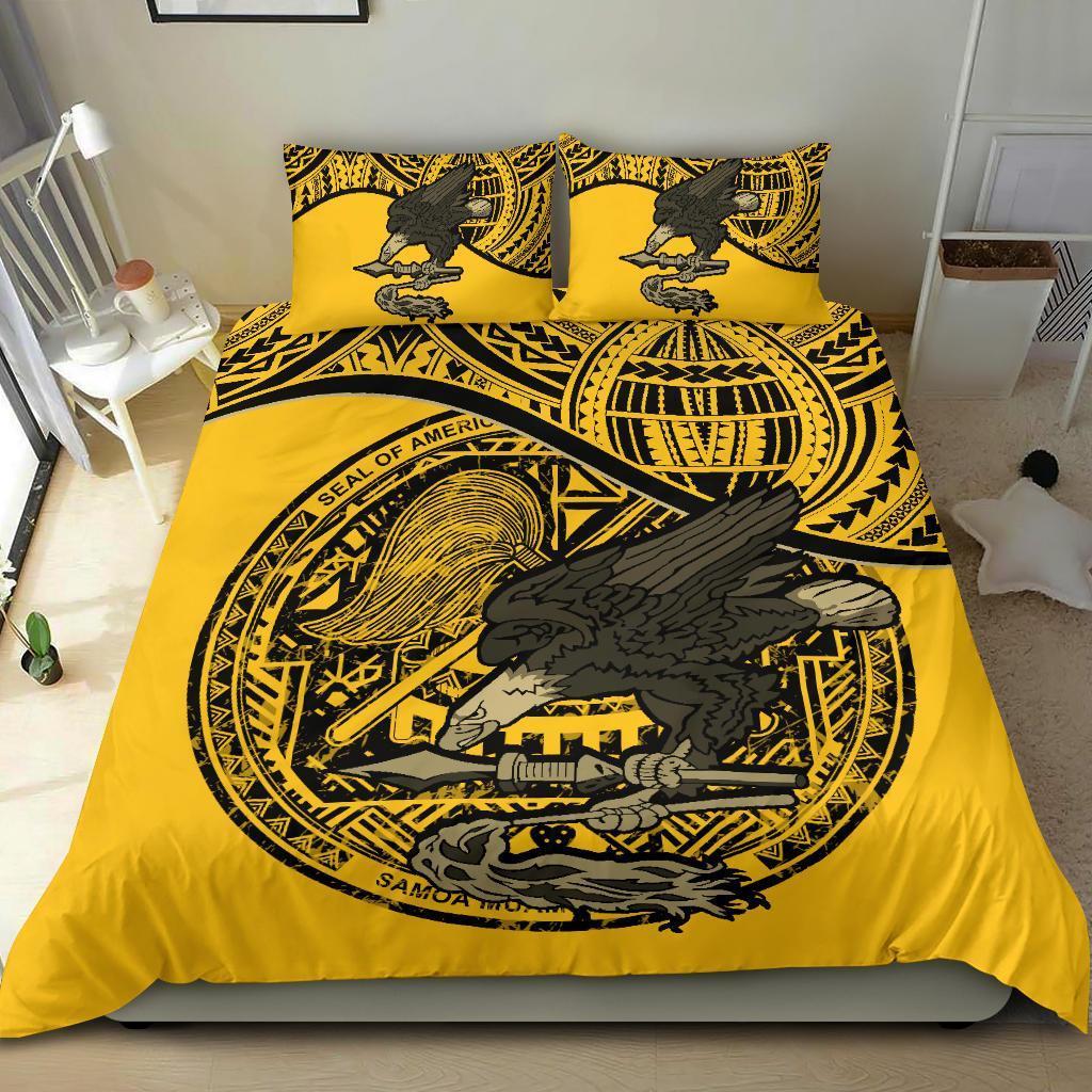 American Samoa Bedding Set Yellow - Vibe Hoodie Shop