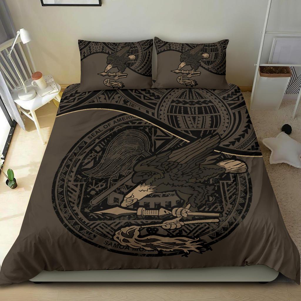 American Samoa Bedding Set Brown - Vibe Hoodie Shop