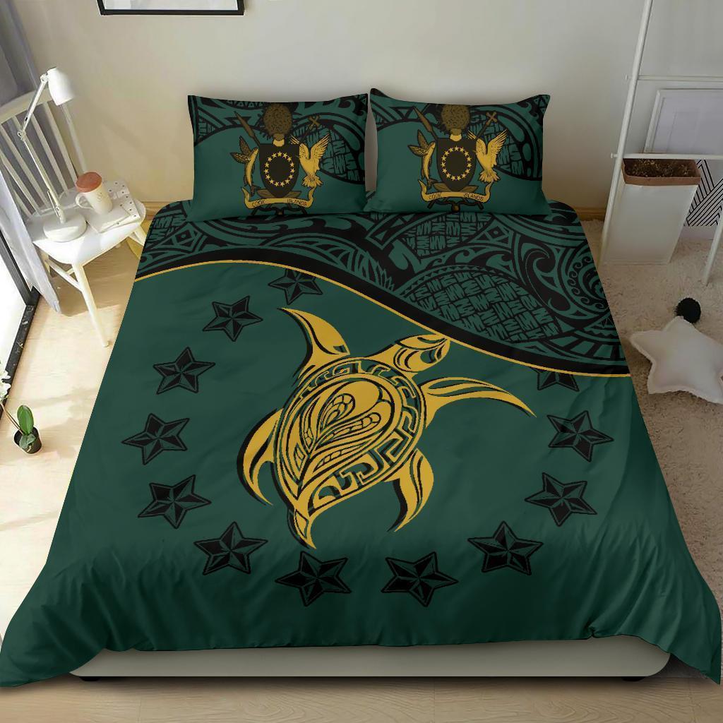 Cook Islands Bedding Set Dark Green - Vibe Hoodie Shop