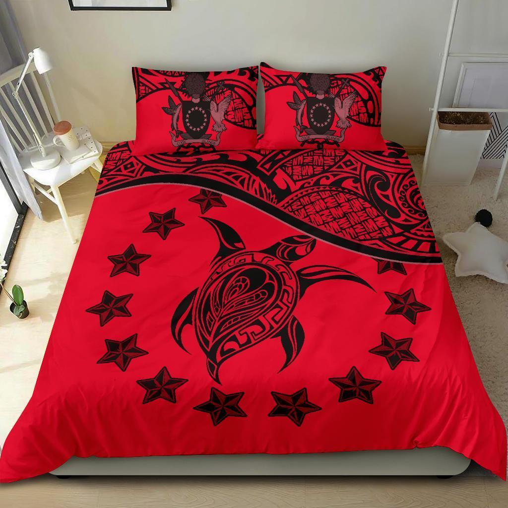 Cook Islands Bedding Set Red - Vibe Hoodie Shop