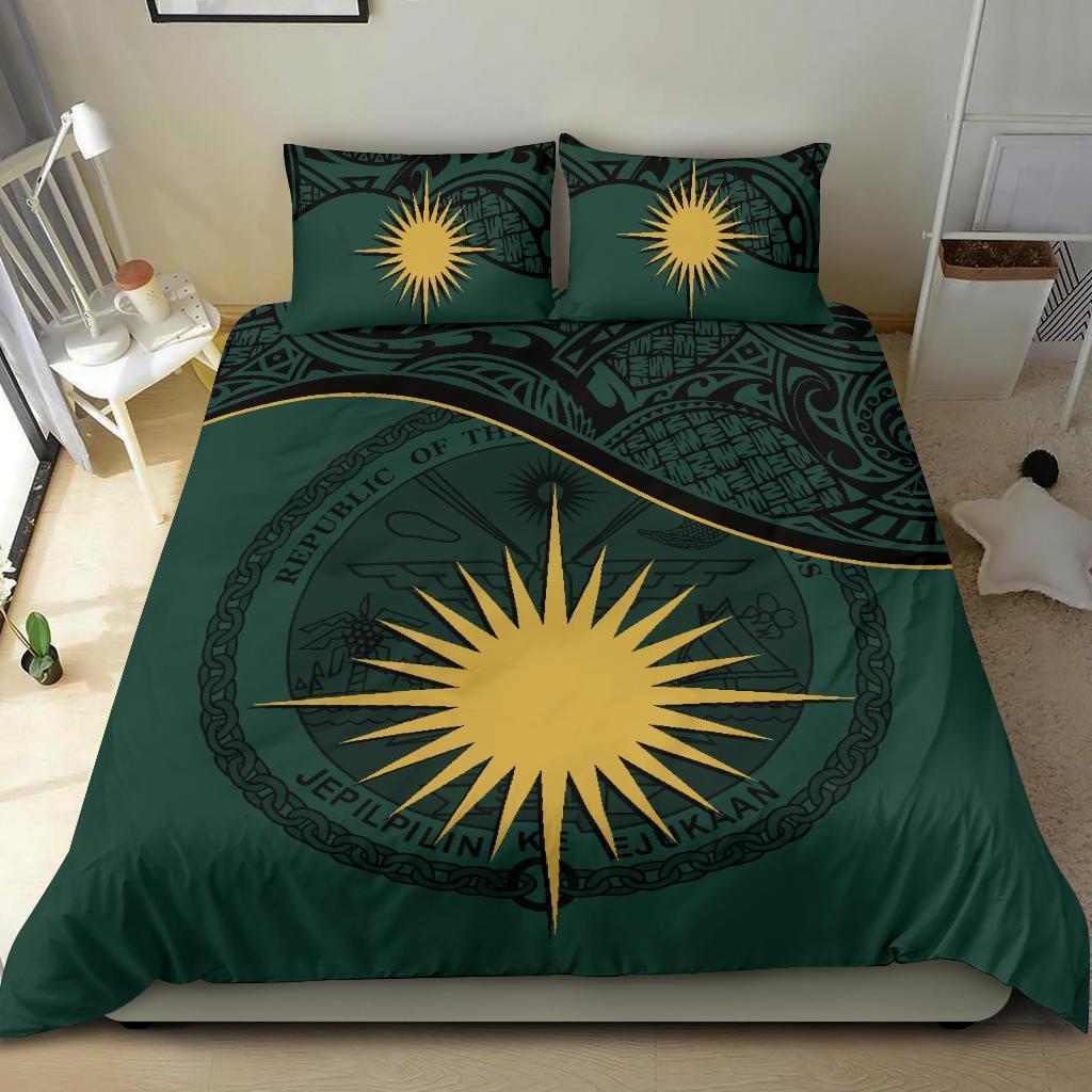 Marshall Islands Bedding Set Green - Vibe Hoodie Shop