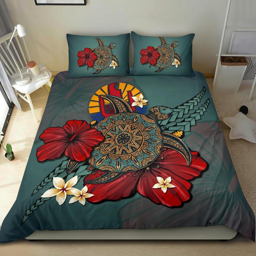 Tahiti Bedding Set - Blue Turtle Tribal - Vibe Hoodie Shop