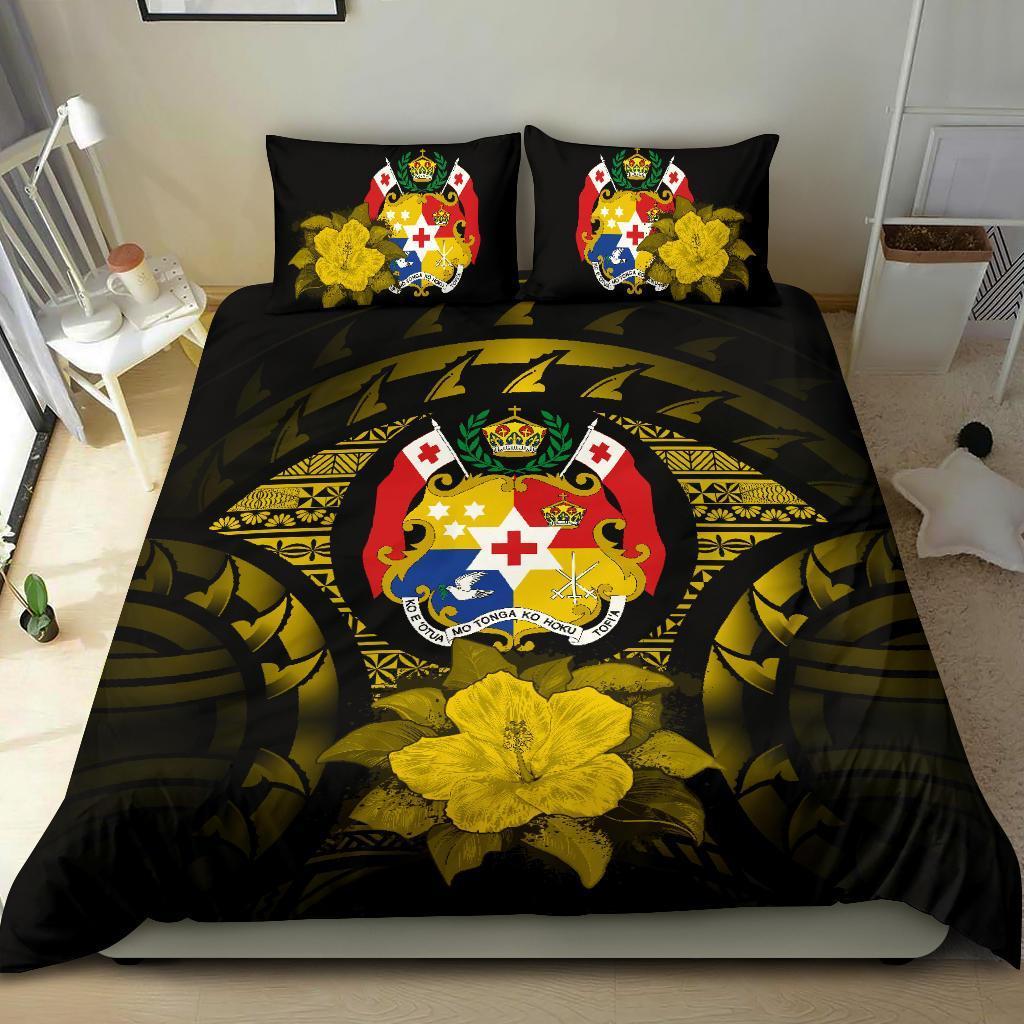 Tonga Yellow Hibiscus Bedding Set - Vibe Hoodie Shop