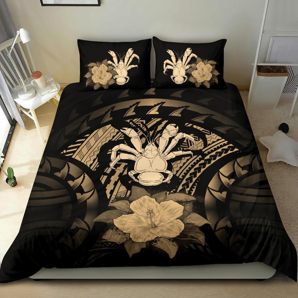 Niue Brown Hibiscus Bedding Set - Vibe Hoodie Shop