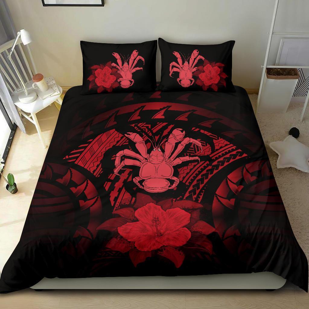 Niue Red Hibiscus Bedding Set - Vibe Hoodie Shop