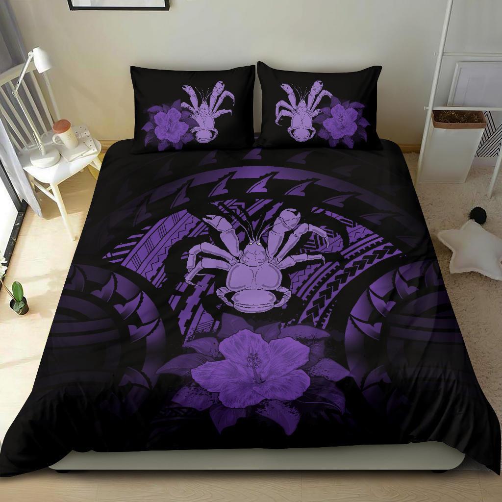 Niue Purple Hibiscus Bedding Set - Vibe Hoodie Shop