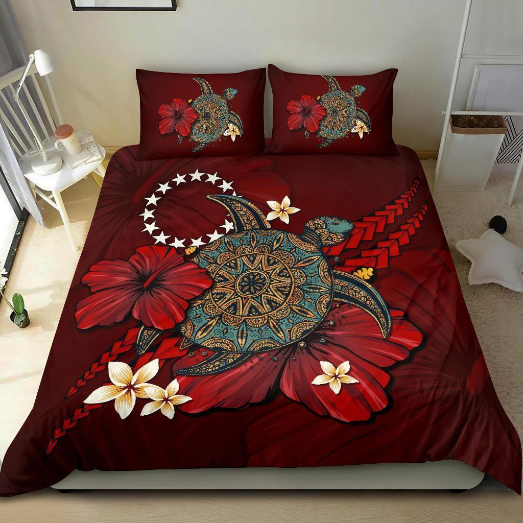 Cook Islands Bedding Set - Red Turtle Tribal - Vibe Hoodie Shop