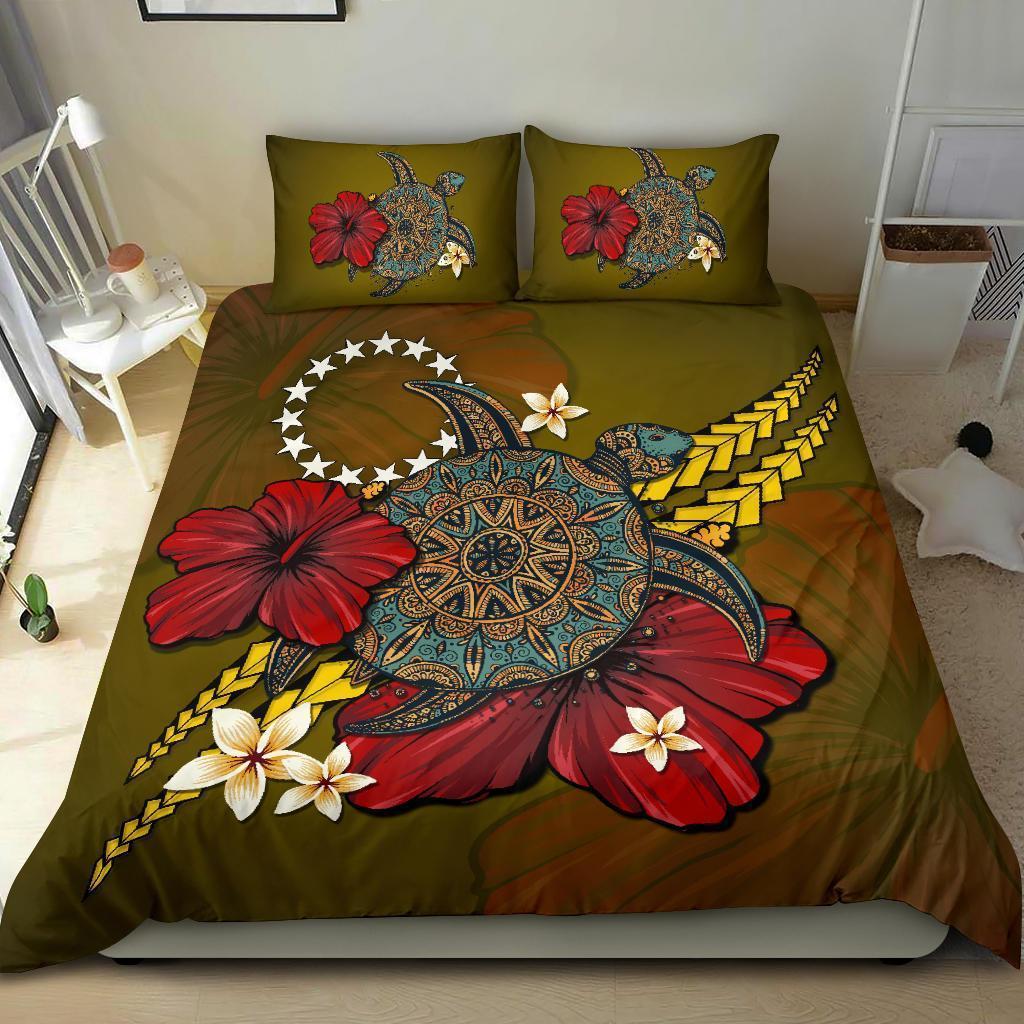 Cook Islands Bedding Set - Yellow Turtle Tribal - Vibe Hoodie Shop