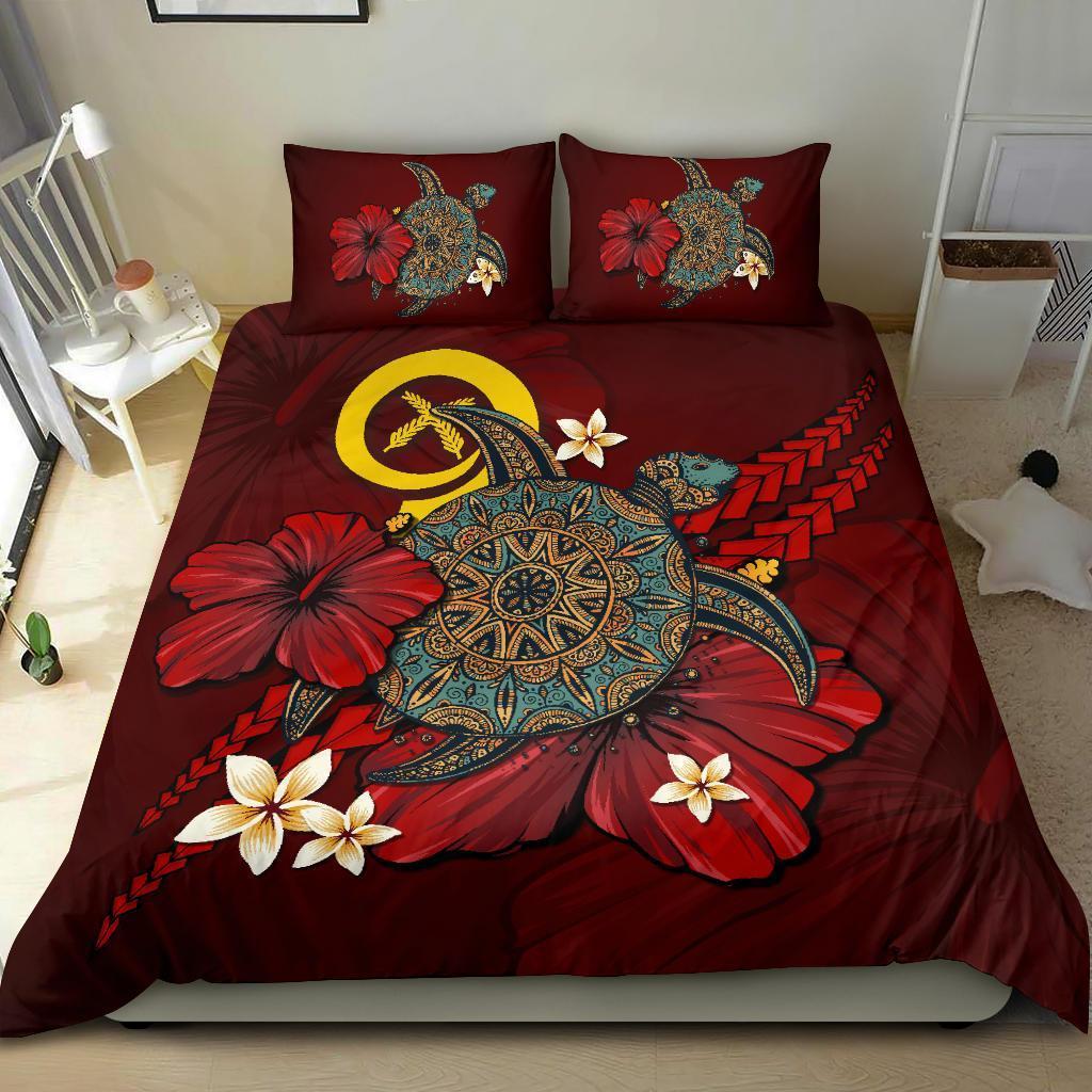 Vanuatu Bedding Set - Red Turtle Tribal - Vibe Hoodie Shop