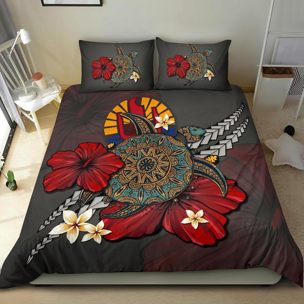 Tahiti Bedding Set - Gray Turtle Tribal - Vibe Hoodie Shop