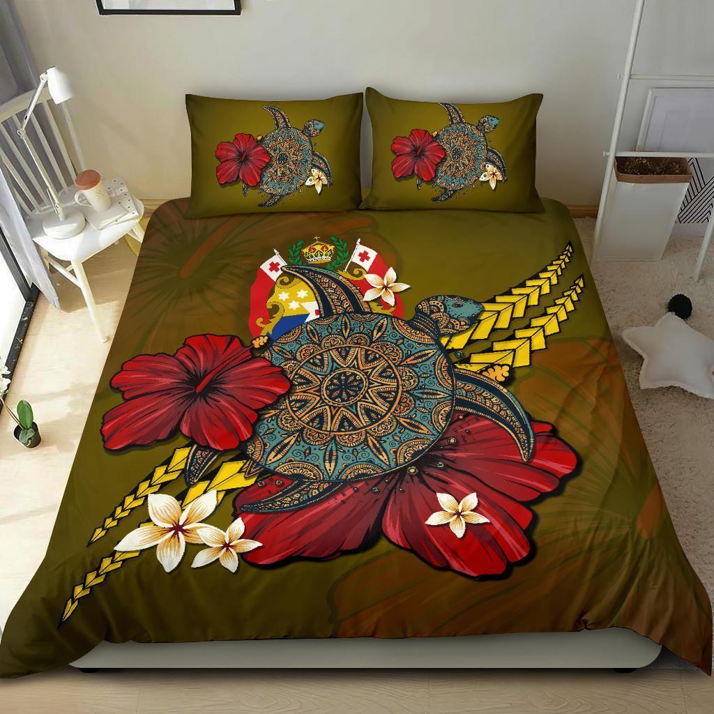 Tonga Bedding Set - Yellow Turtle Tribal - Vibe Hoodie Shop