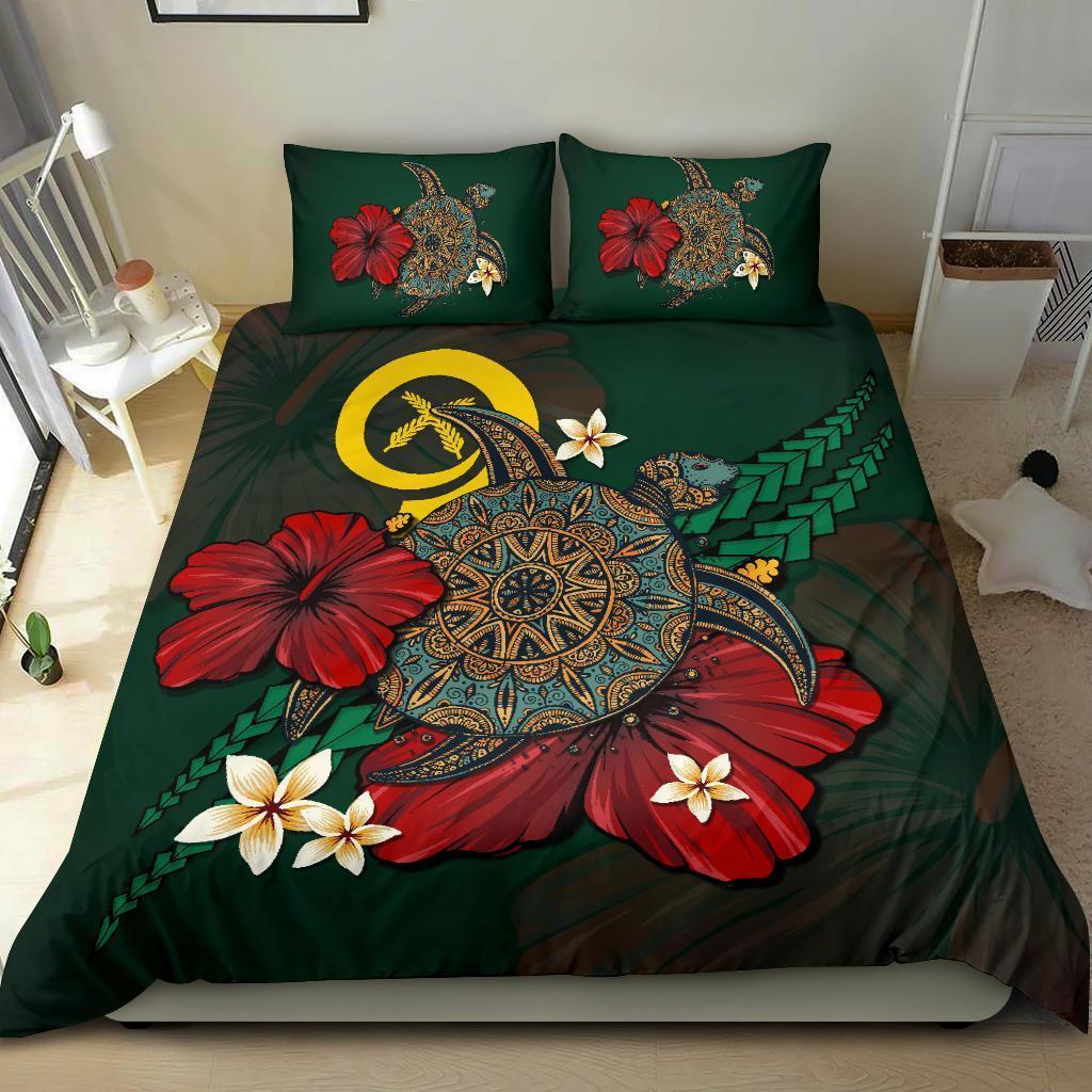 Vanuatu Bedding Set - Green Turtle Tribal - Vibe Hoodie Shop