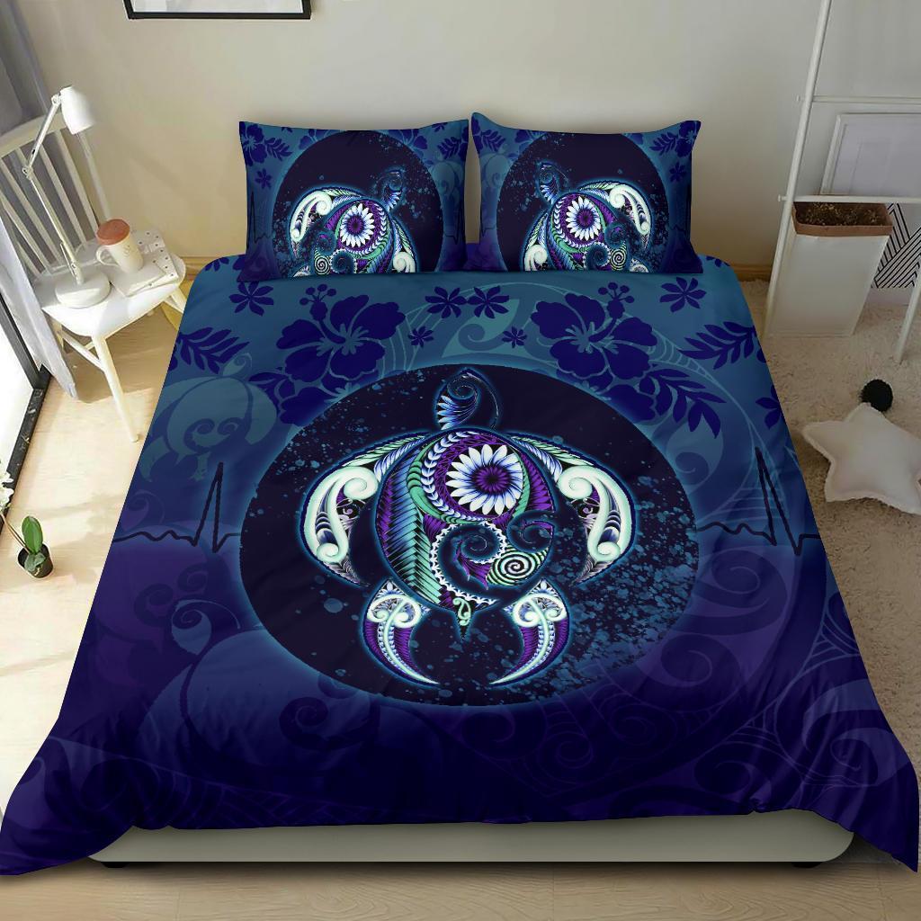 Maori Turtle Bedding Set Ocean Heartbeat - Vibe Hoodie Shop