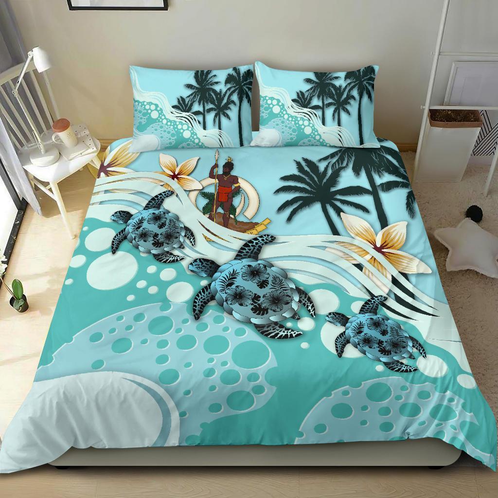 Vanuatu Bedding Set - Blue Turtle Hibiscus No - Vibe Hoodie Shop