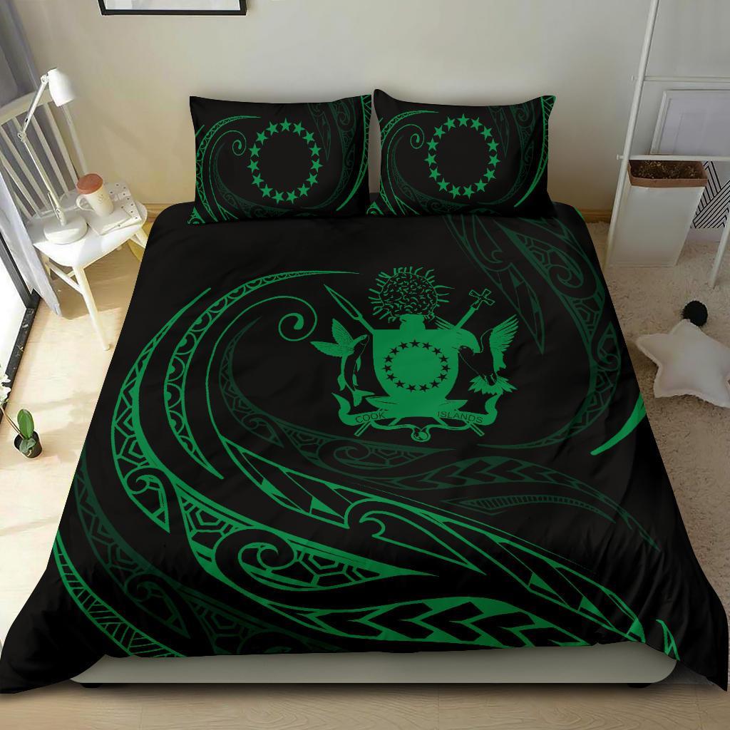 Cook Islands Bedding Set - Green - Frida Style - Vibe Hoodie Shop