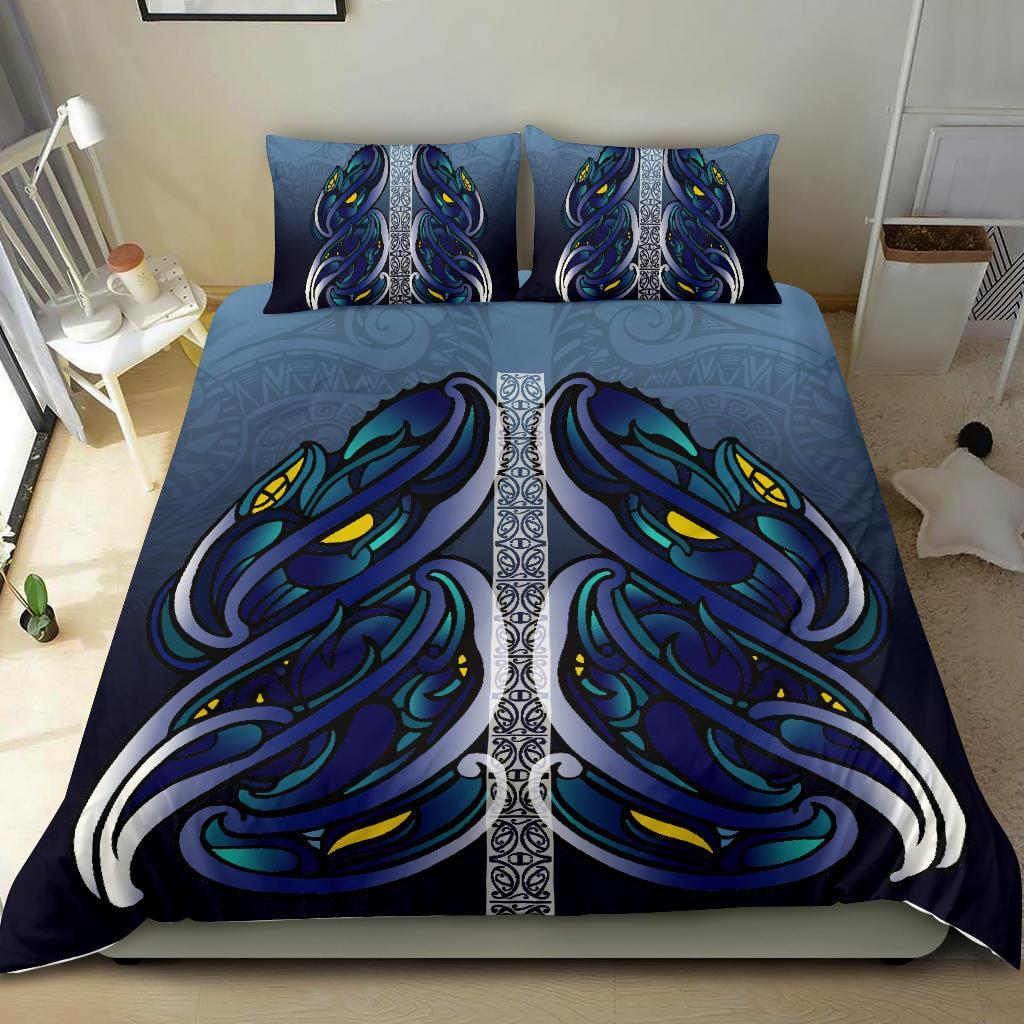 New Zealand Rugby Bedding Set Maori Taniwha Full Size Bed Sets - Vibe Hoodie Shop