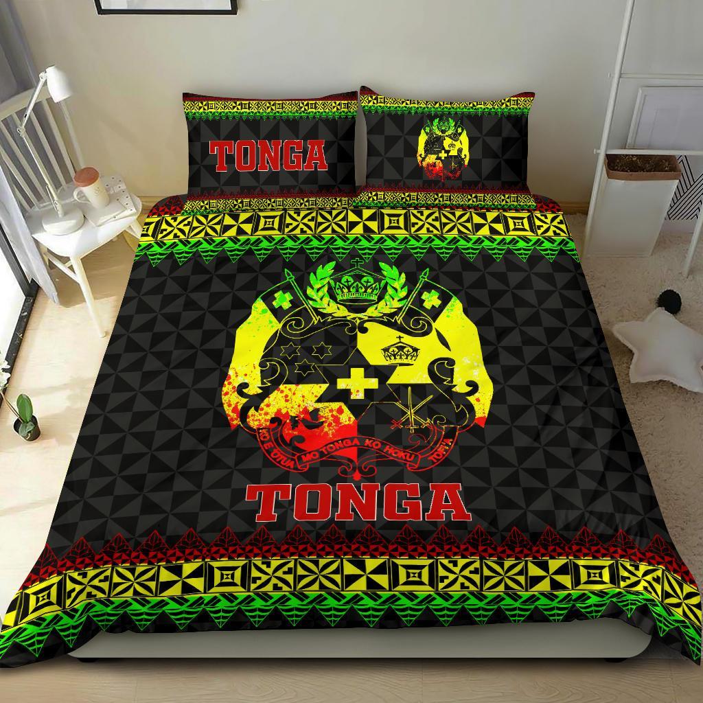 Tonga Coat Of Arms Bedding Set - Reggae Version - Vibe Hoodie Shop