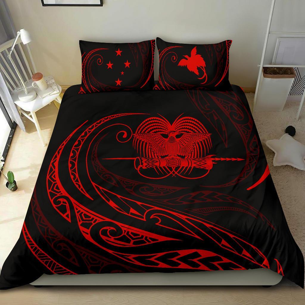 Papua New Guinea Bedding Set - Red - Frida Style - Vibe Hoodie Shop