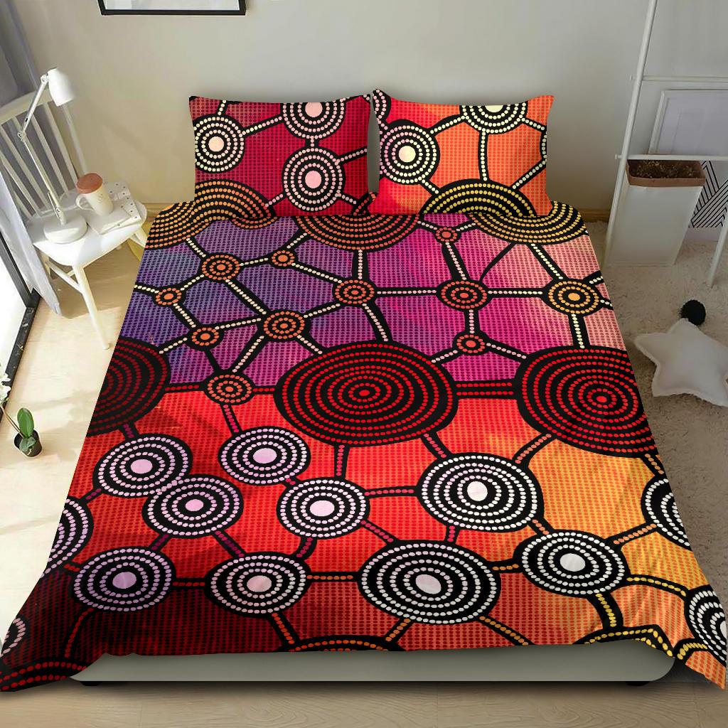 Aboriginal Bedding Sets, Circle Dot Painting - Vibe Hoodie Shop