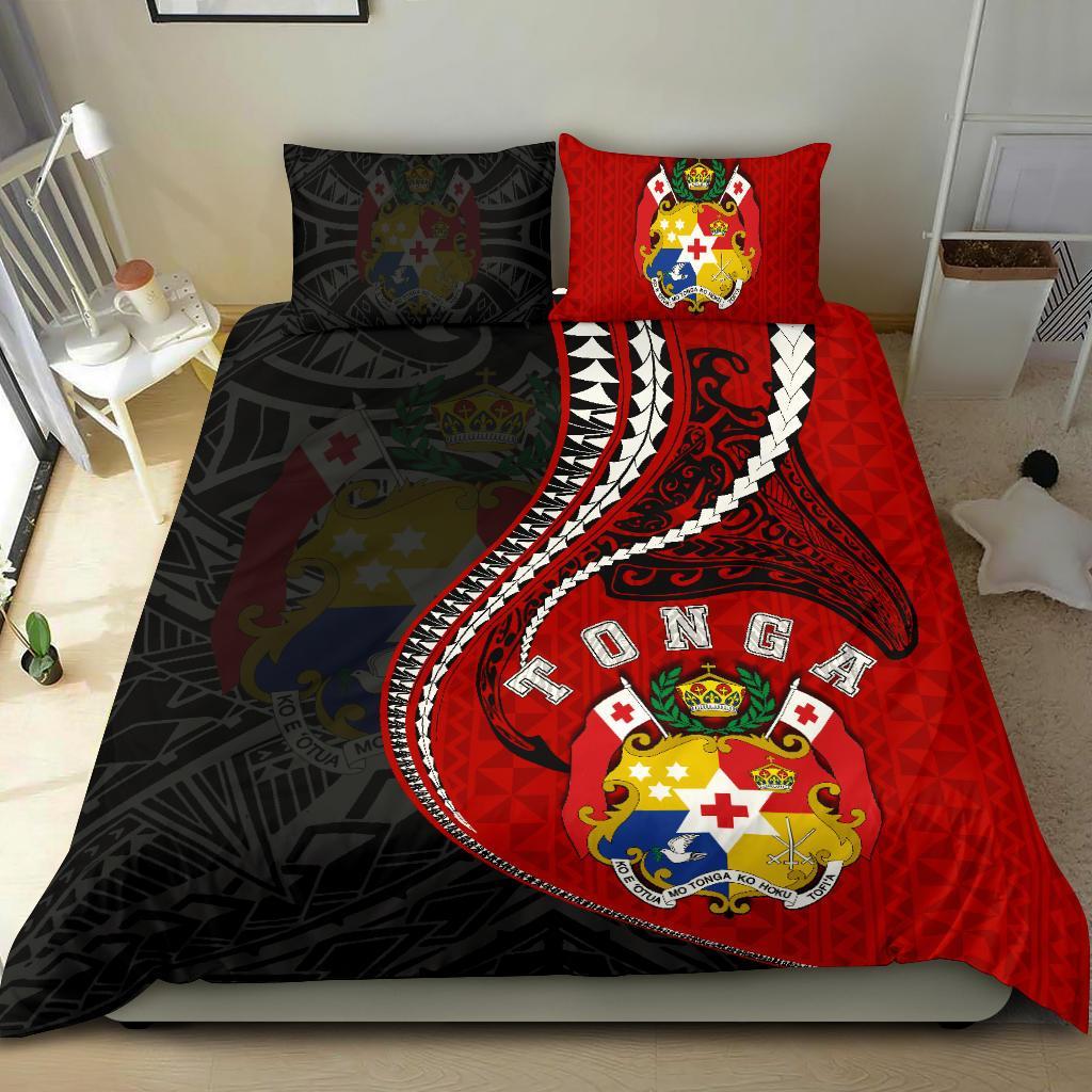 Tonga Bedding Set Kanaloa Tatau Gen To (Black) - Vibe Hoodie Shop