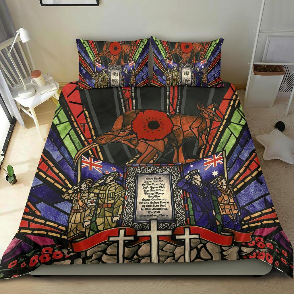 New Zealand Bedding Set, ANZAC Day Lest We Forget Australia Duvet Cover And Pillow Case - Vibe Hoodie Shop