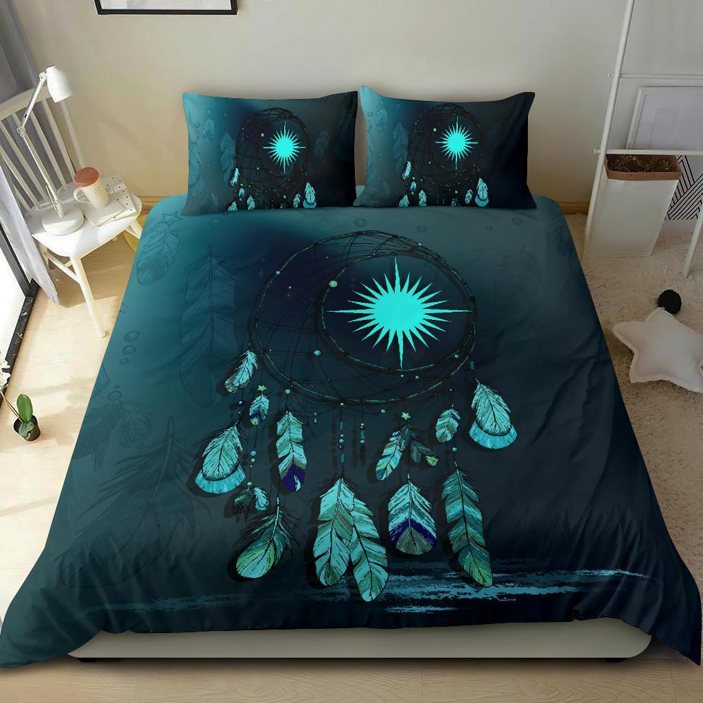 Marshall Islands Bedding Set Dreamcatcher Blue - Vibe Hoodie Shop