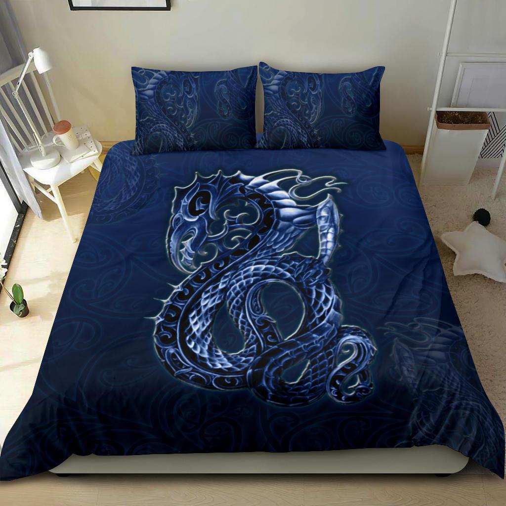 New Zealand Bedding Set, Maori Manaia Duvet Cover With Two Pillow Cases - Vibe Hoodie Shop