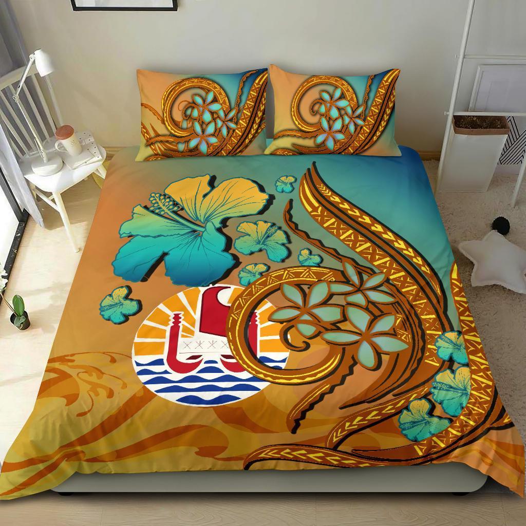 Tahiti Polynesian Bedding Set Sunset Glow - Vibe Hoodie Shop