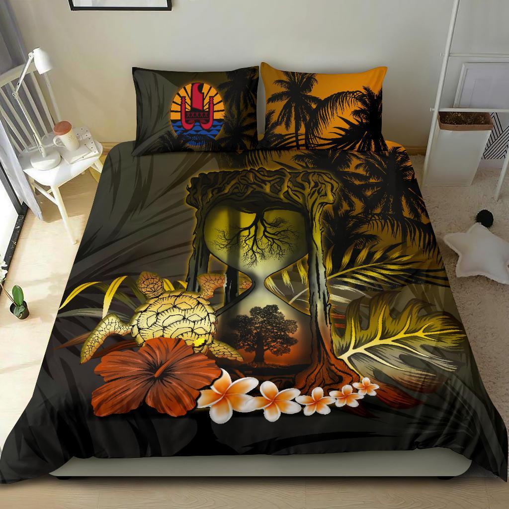 Tahiti Bedding Set - Tahitian Tree Of Life Hourglass - Vibe Hoodie Shop