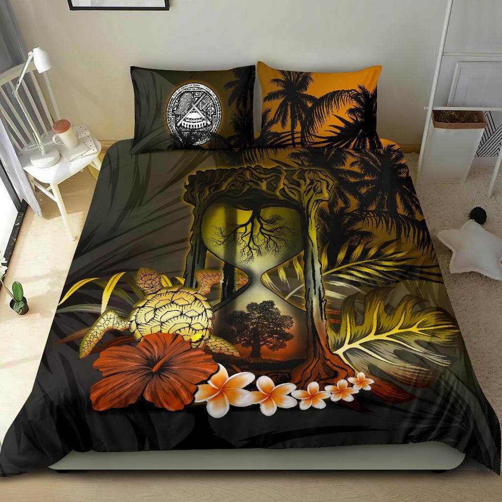 American Samoa Bedding Set - Tree Of Life Hourglass - Vibe Hoodie Shop