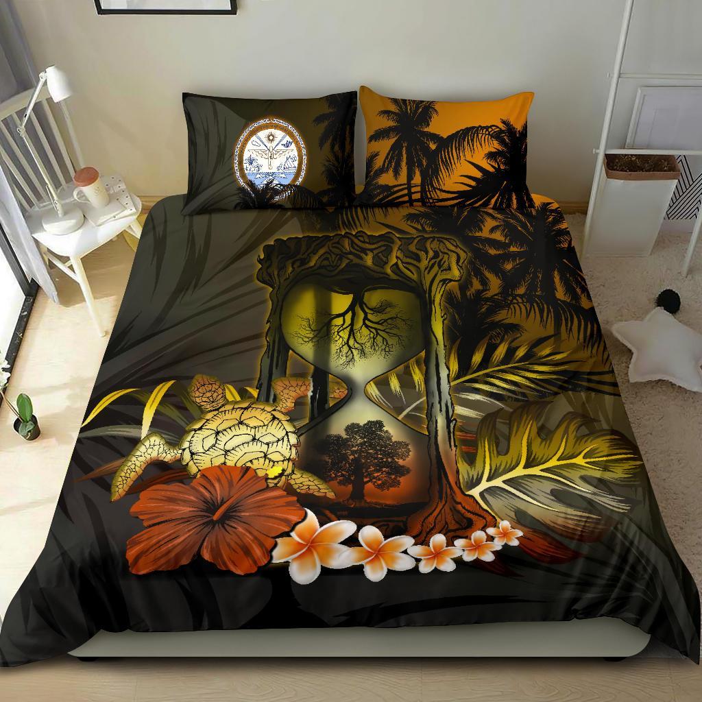 Marshall Islands Bedding Set - Tree Of Life Hourglass - Vibe Hoodie Shop