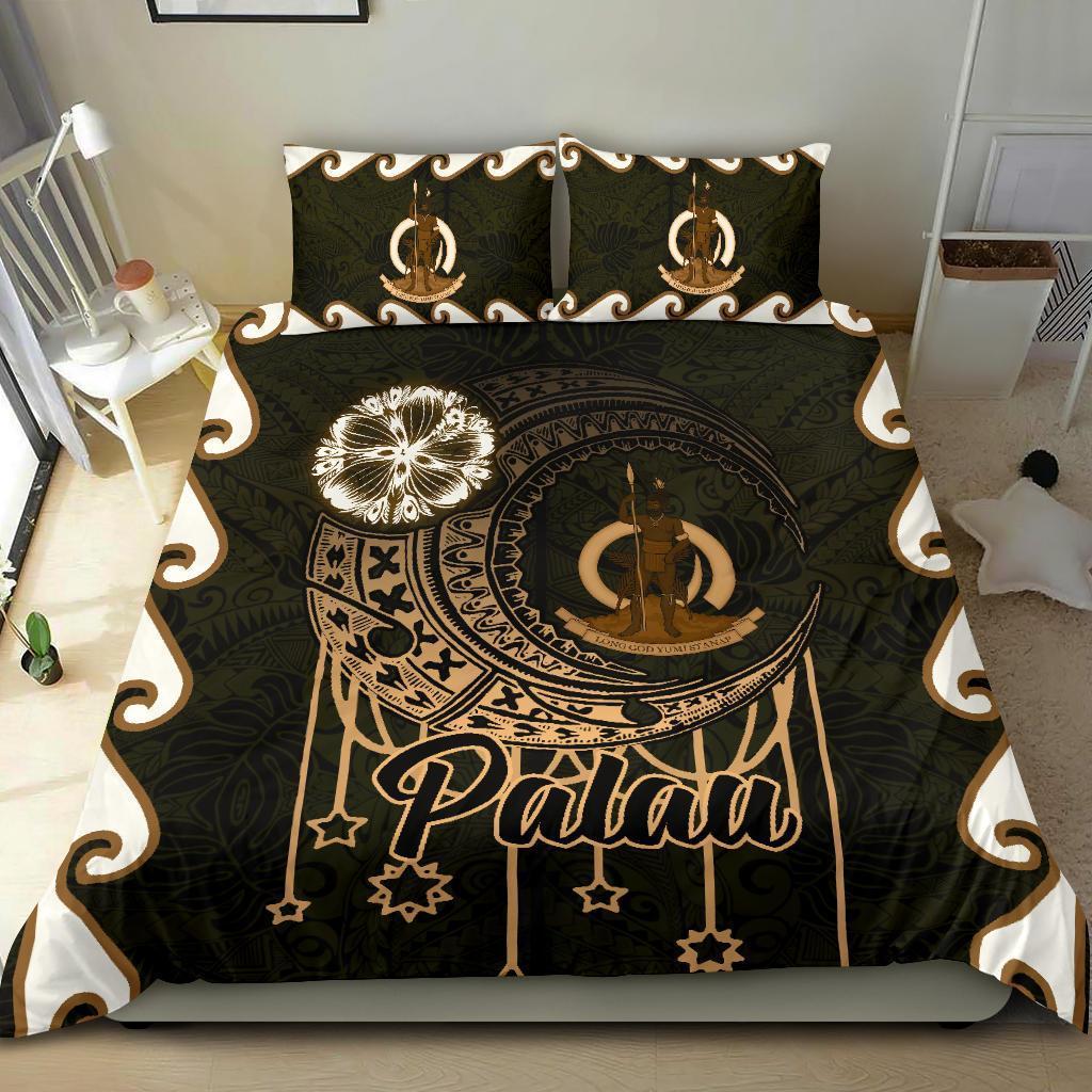 Vanuatu Coat Of Arms Bedding Set, Polynesian Duvet Cover And Two Pillow Cases - Vibe Hoodie Shop