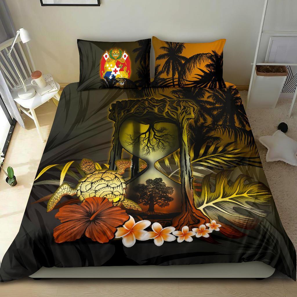 Tonga Bedding Set - Tongan Tree Of Life Hourglass - Vibe Hoodie Shop