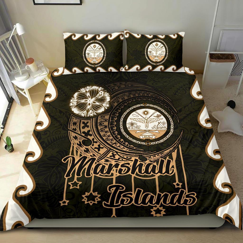 Marshall Islands Bedding Set, Polynesian Duvet Cover and Two Pillow Cases - Vibe Hoodie Shop