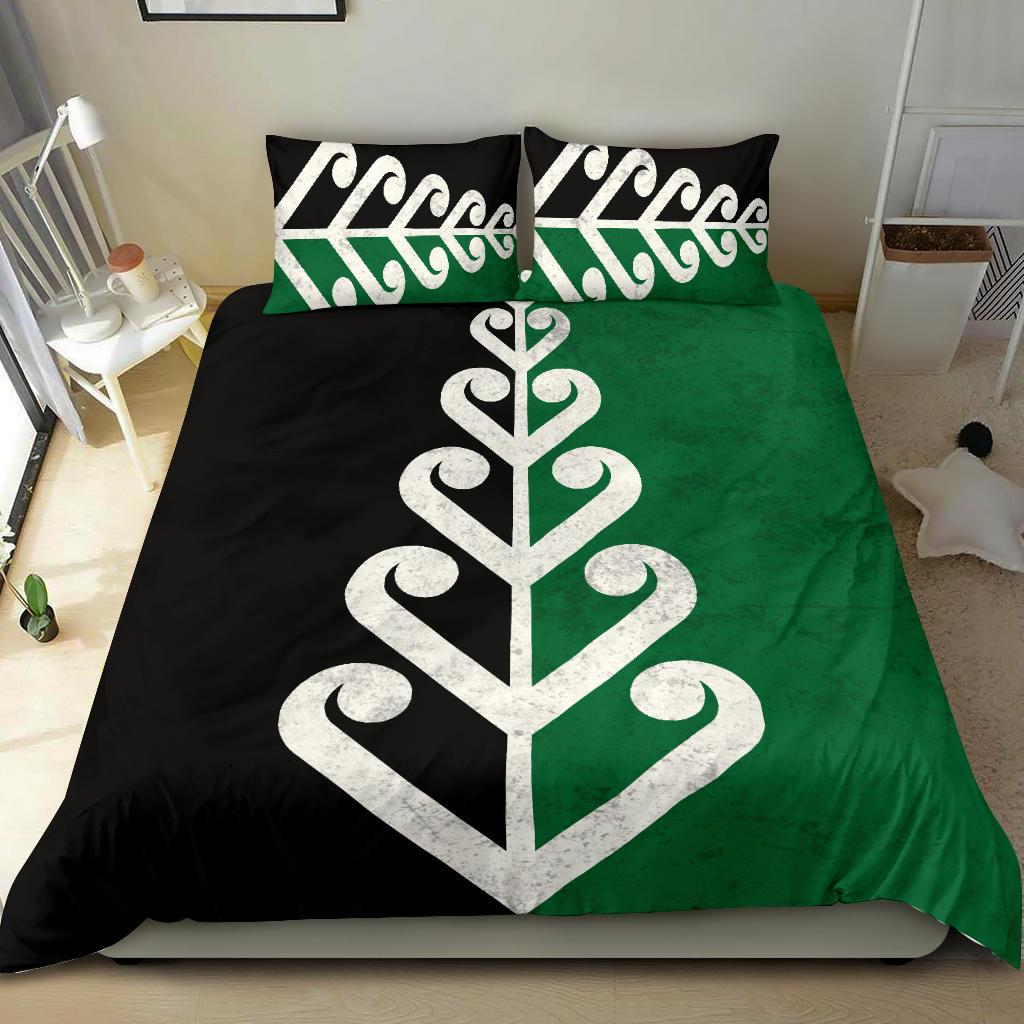 New Zealand Koru Fern Flag Bedding Set - Vibe Hoodie Shop