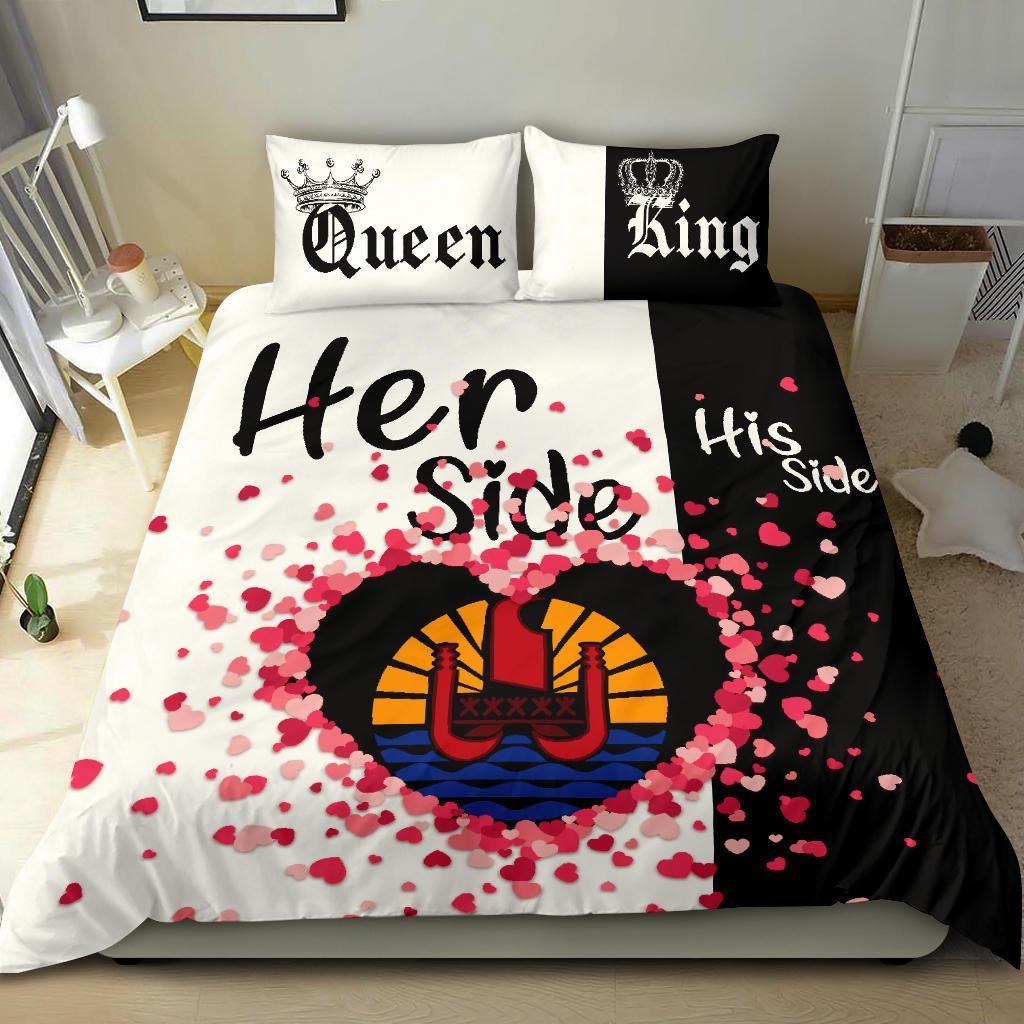 Tahiti Bedding Set Couple King/Queen Her Side/His Side - Vibe Hoodie Shop