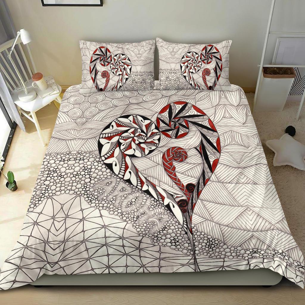 New Zealand Bedding Set, Koru Aroha Maori Duvet Cover And Pillow Case - Vibe Hoodie Shop